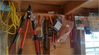 Group of tools; trimmers, yellow cord