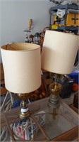 Two lamps with shades