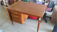 Drop leaf desk and roller chair