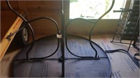 Metal patio table and two chairs