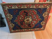 Handmade Carpet mounted on wood frame