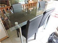 Glass top Kitchen Table & 6 Chairs