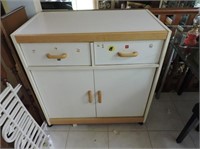 Microwave Cabinet & Contents