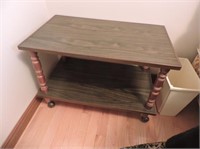 Vintage End Table & Shelf Unit