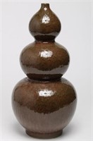 Large Triple-Gourd Form Porcelain Vase