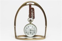 Vintage Hermes-Style Suspension Desk Clock