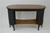 Wicker and Oak Desk / Table