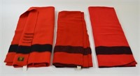 3 Wool Red and Black Camp Blankets