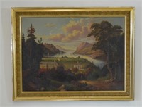 Hudson River School Westpoint Painting