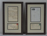 Pair of Framed Adirondack Letters