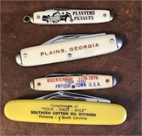 Selection of four Vintage advertising knives