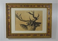 Olaf Carl Seltzer (1877-1957) Elk Drawing