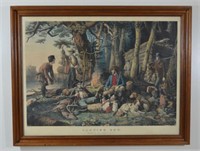 Large Folio Currier & Ives "Camping Out"