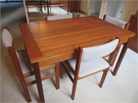 danish modern smaller dining table & 4 chairs