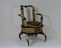 Victorian Western Horn Arm Chair