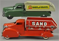 BUDDY L AND MARX SAND AND GRAVEL TRUCKS