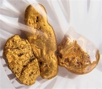 Coin 3 Natural Gold Nuggets 3.0 DWT