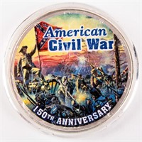 Coin Civil War American Silver Eagle Overlay