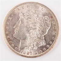 Coin 1887-S  Morgan Silver Dollar Almost Unc.