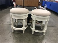 LIKE NEW DISTRESSED SWIVELTOP BAR STOOLS WITH