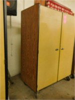 2 Door Wood Storage Cabinet On Wheels