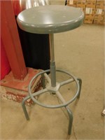 Gray metal stool 33" tall