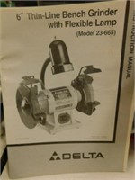 Delta mod: 23-665, 6" thin line bench grinder w/