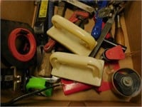 1 Box Of Misc Tools: 2 Hand Planes, Tool Pouch,