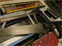 Group of 7 hand saws w/ NEW pk of blades