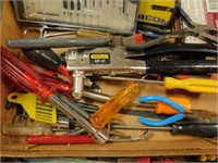 2 Boxes Of Misc Hand Tools, Files, Scissors,