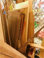 Cage full of misc exotic types & sizes of wood