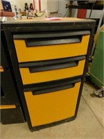 2 pc: Keter Plastic 3 drawer tool box on wheels &