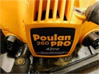 Poulan 260 Pro chainsaw w/ case, bar oil, file,