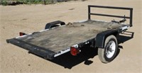 Trailer, Wood Flat Bed, Approx 98"x51"