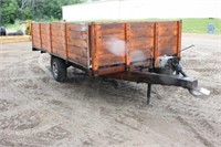 Homemade Dump Trailer with Wood Sides