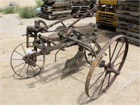 1-Bottom Horse Drawn Plow on Steel Wheels