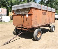 Stan-Hoist Grain Dump Box Wagon on Running Gear