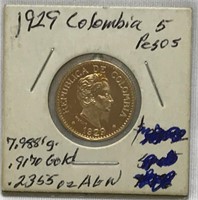 1929 Columbia Gold Coin