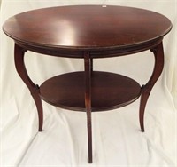 Mahogany Oval Two Tier Parlor Table