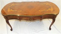 Inlaid One Drawer Coffee Table