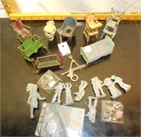 (8) Cast Iron Doll House Furniture plus