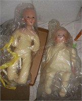 2 Cloth Body Dolls