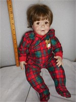 Baby Doll in red plaid pjs