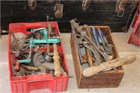 Box Lot of Primitive & Vintage Tools