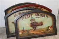 Ship, Flying and Fish Decorative Plaques