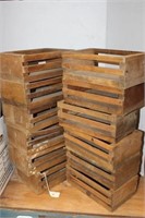 Wooden Slat Crates (lot of 12)