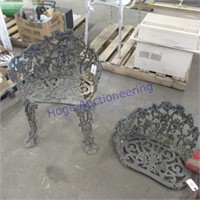 Iron bench seat and seat