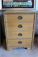 Wooden Cabinet with Faux Drawer Front