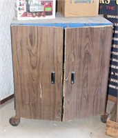 Work Cabinet with Contents on Casters