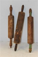 Wooden Rolling Pins (lot of 3)